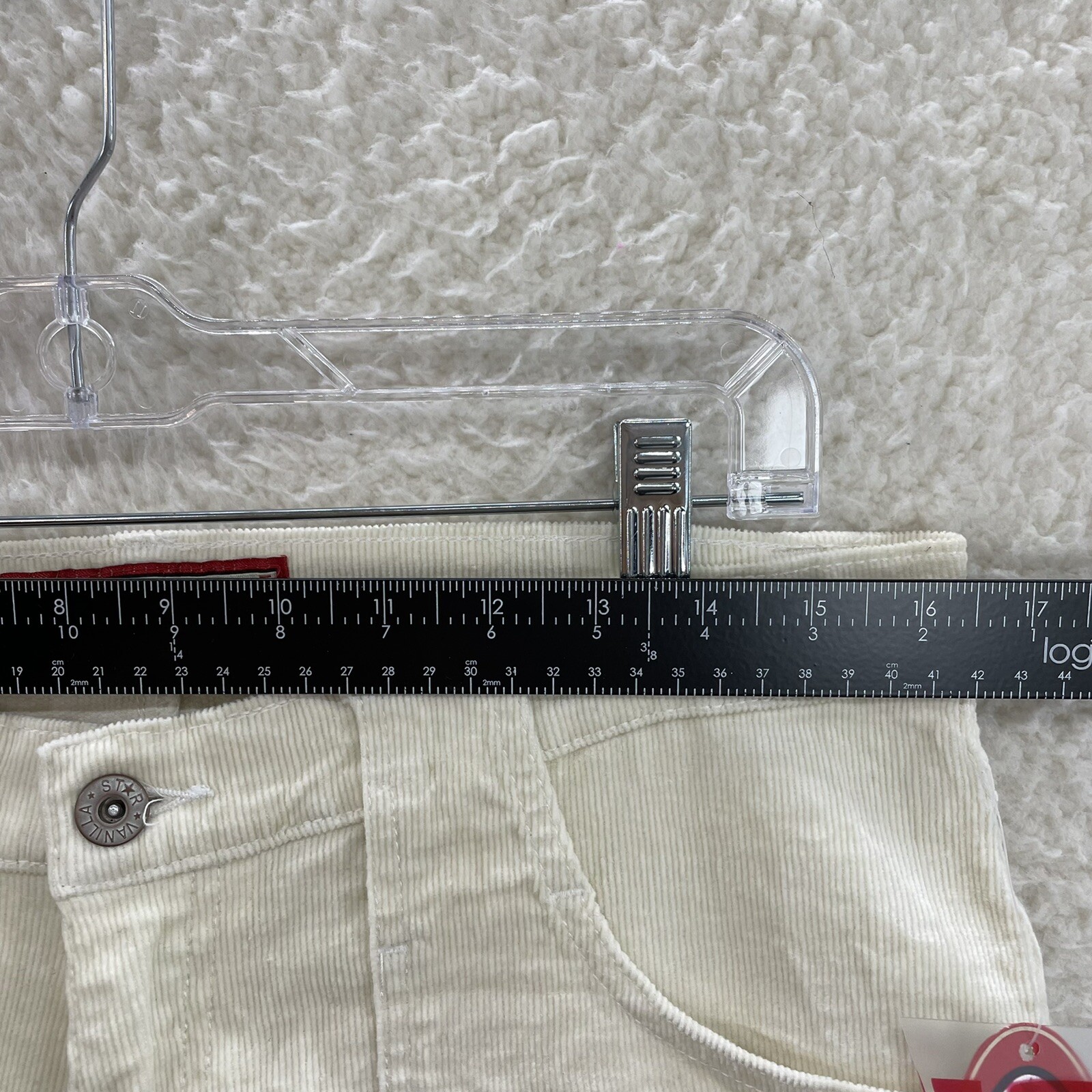 NEW NWT DEADSTOCK Y2K Vintage Corduroy Pants 12 14 31 32 White Cream Ivory Flare