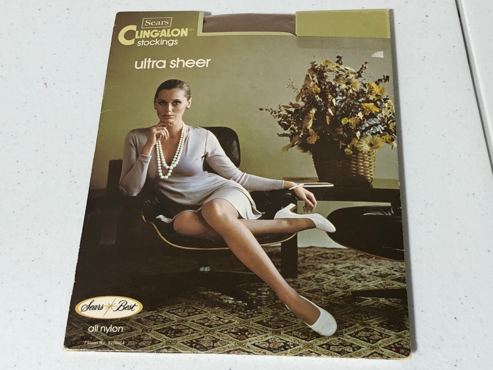 Sears 1 Pair Vintage 1970s Cling-alon Stockings Nude Petite Nylons Pantyhose NEW