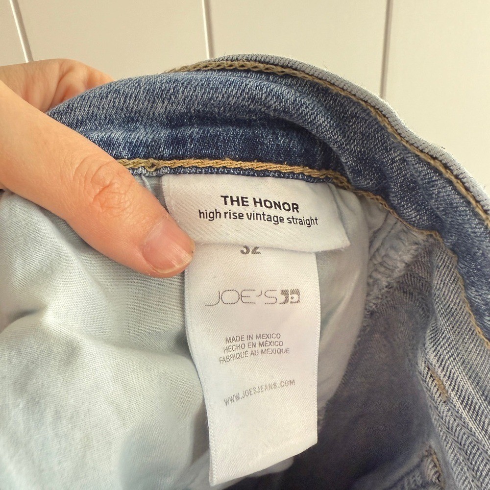 Joe’s Jeans The Honor High Rise Vintage Straight Size 32 Button Fly