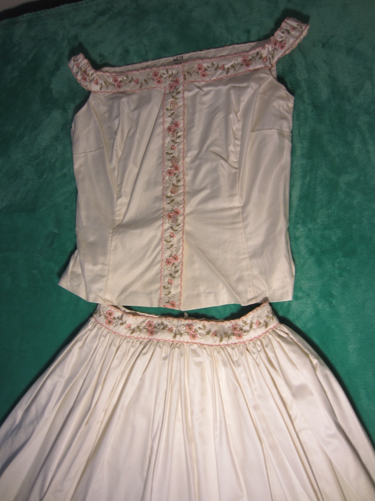 VTG~Sleeveless Top/Button Down Front w/ Flowing Swing Skirt~Small~CABANA Sportsw