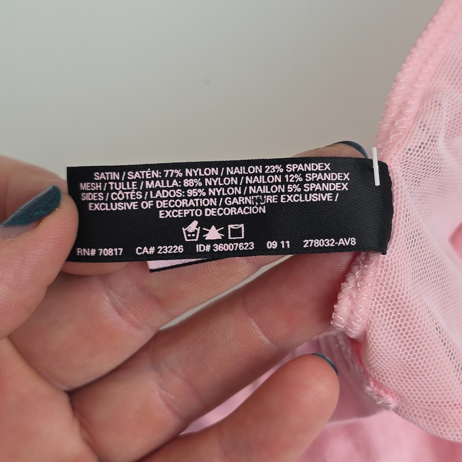 VTG 2011 Victoria’s Secret Sexy Little Things Bling satin Thong Panties Firework