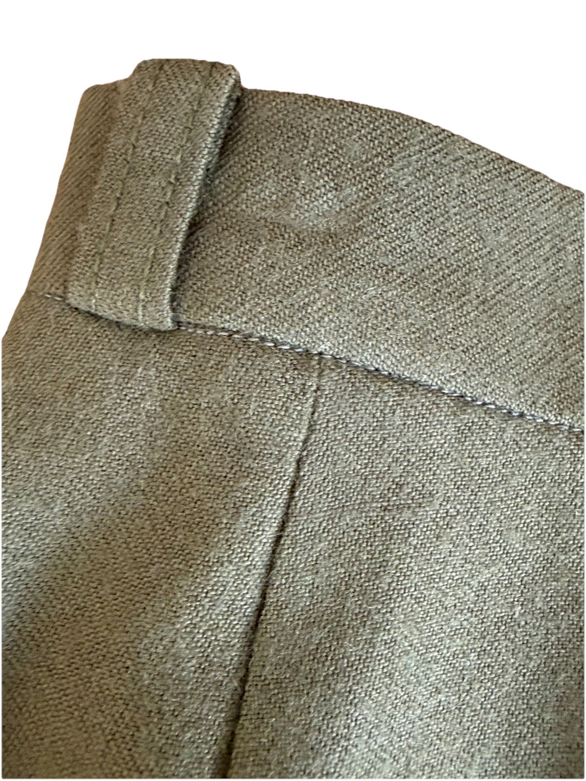 Vintage Bonwit Teller Jones New York Khaki Green Wool Pencil Skirt Fits XS