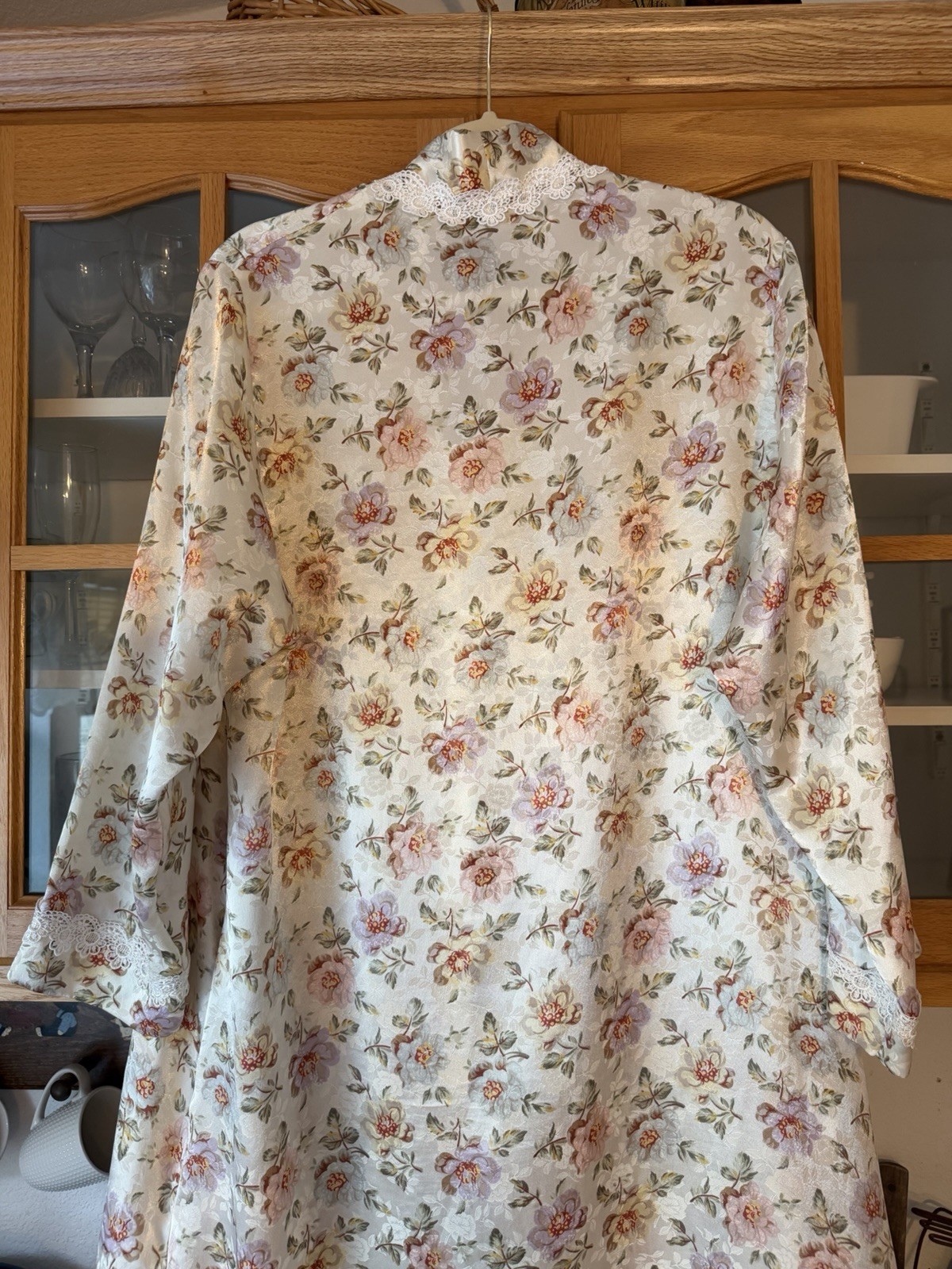 Vintage Christian Dior Long Satin Night Gown Robe