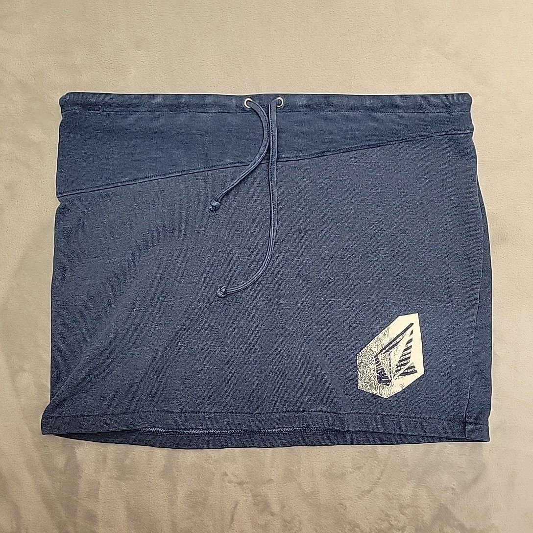 VTG Volcom The Saloon Skirt Womens Medium Blue Mini Y2K Skate Surf Aesthetic