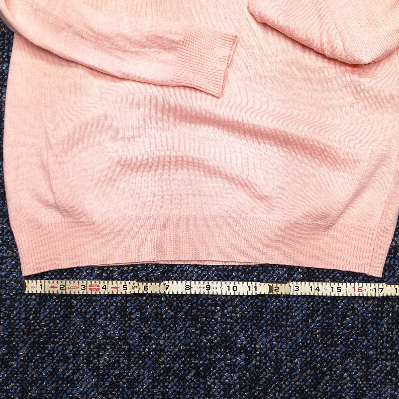 Vintage Lacoste V-Neck Sweater Virgin Wool Pink Size 48(Mens M.)(Womans L-Xl)