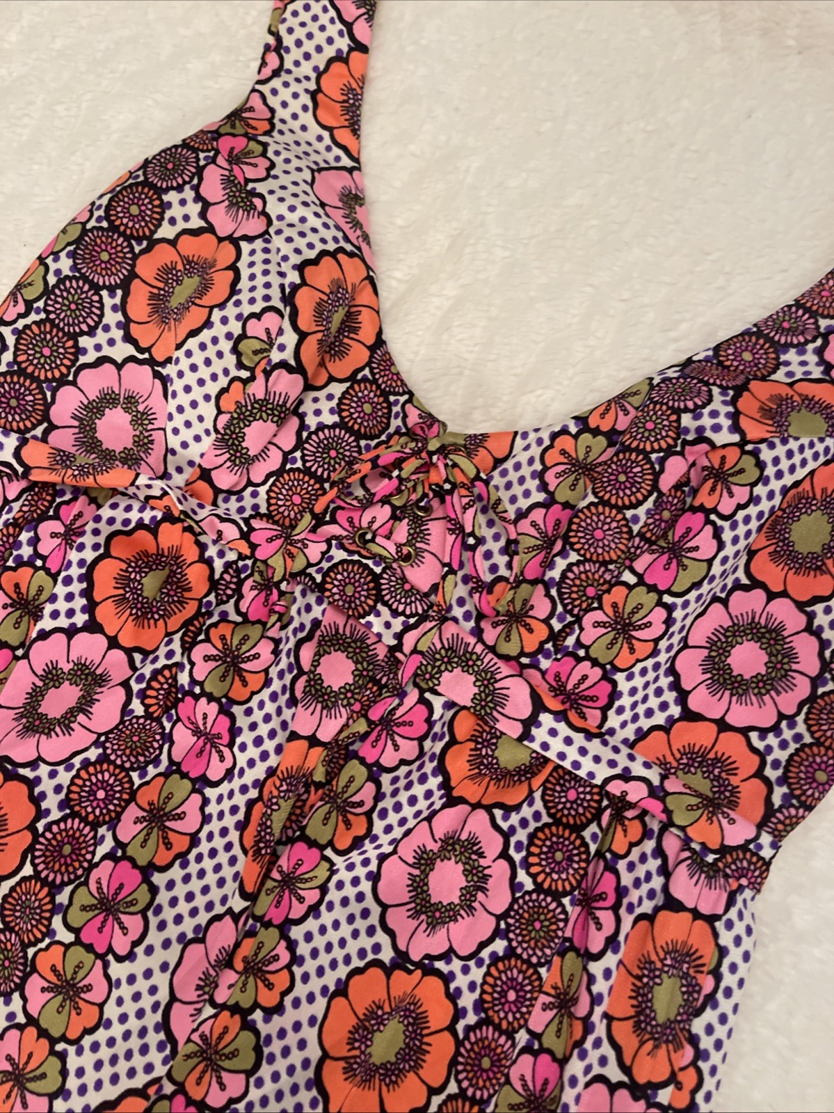 Vintage 60s Sirena California Maxi Dress Hawaiian Psychedelic Hippy Flower Power