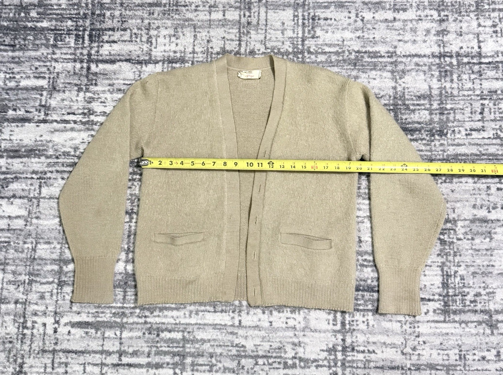 Vintage 60s Mohara by Glasgo Mohair Wool Cardigan Sweater Kurt Cobain Size M