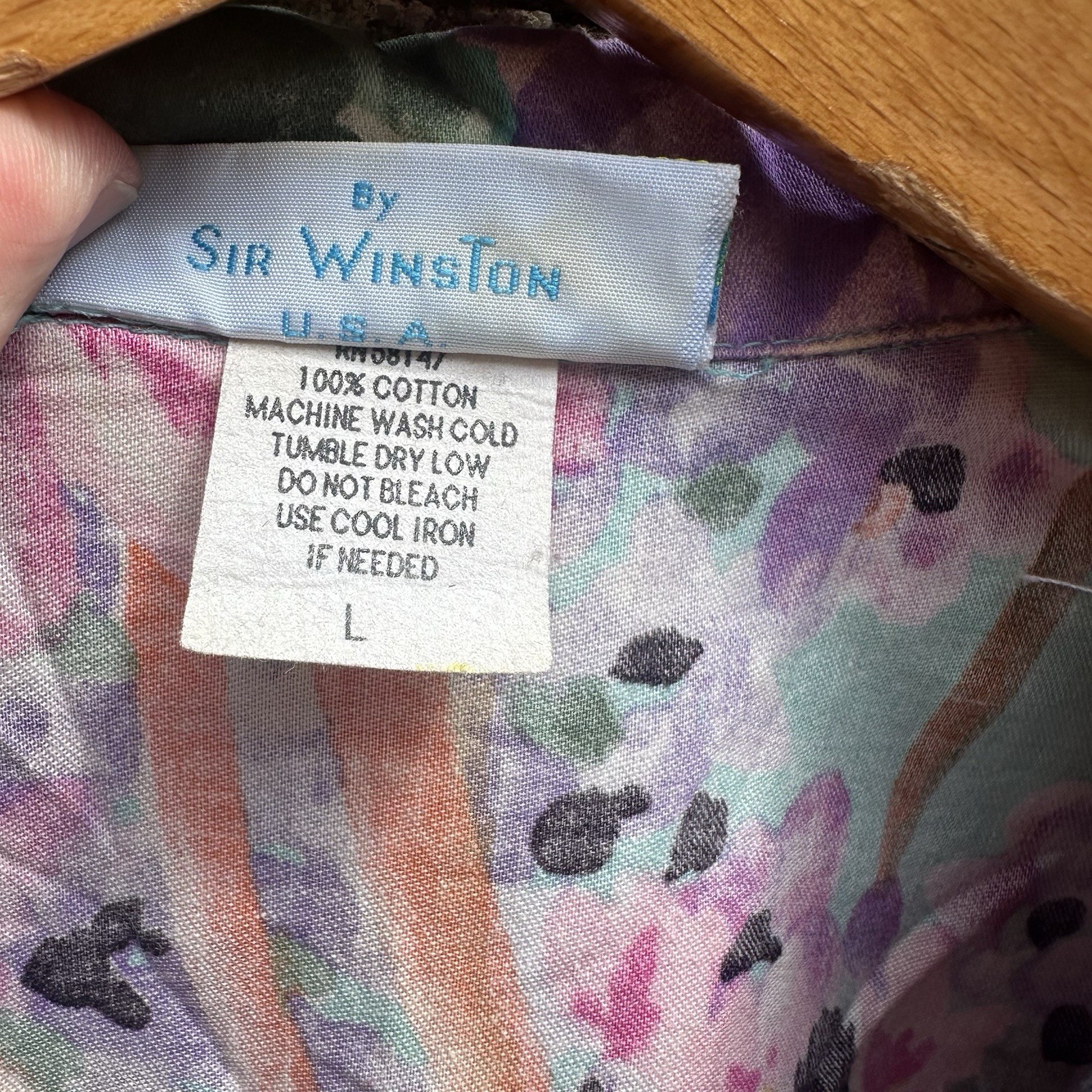 Vintage Sea Suns Vibrant Floral Watercolor Blouse Tie Waist Shoulder Pads 80s