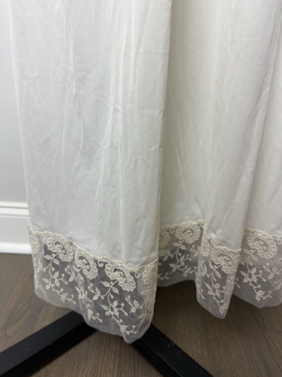 Vintage Carters Slip 34 Ivory Floral Lace Bridal Boudoir Dress