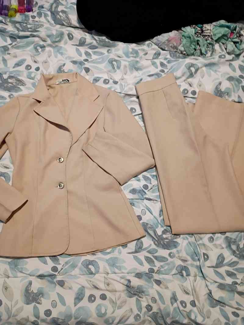 Tomboy of California Denim Jacket Flare Jeans Suit Set S M 70s Style