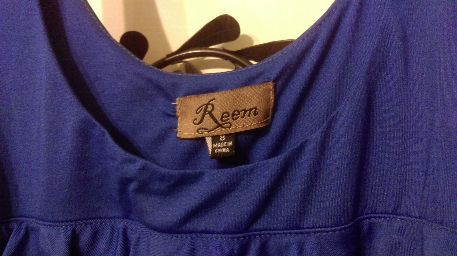 Vintage Reem Elastane Blue Layered Ruffles Ladies Mini Party/cocktail Dress S 8