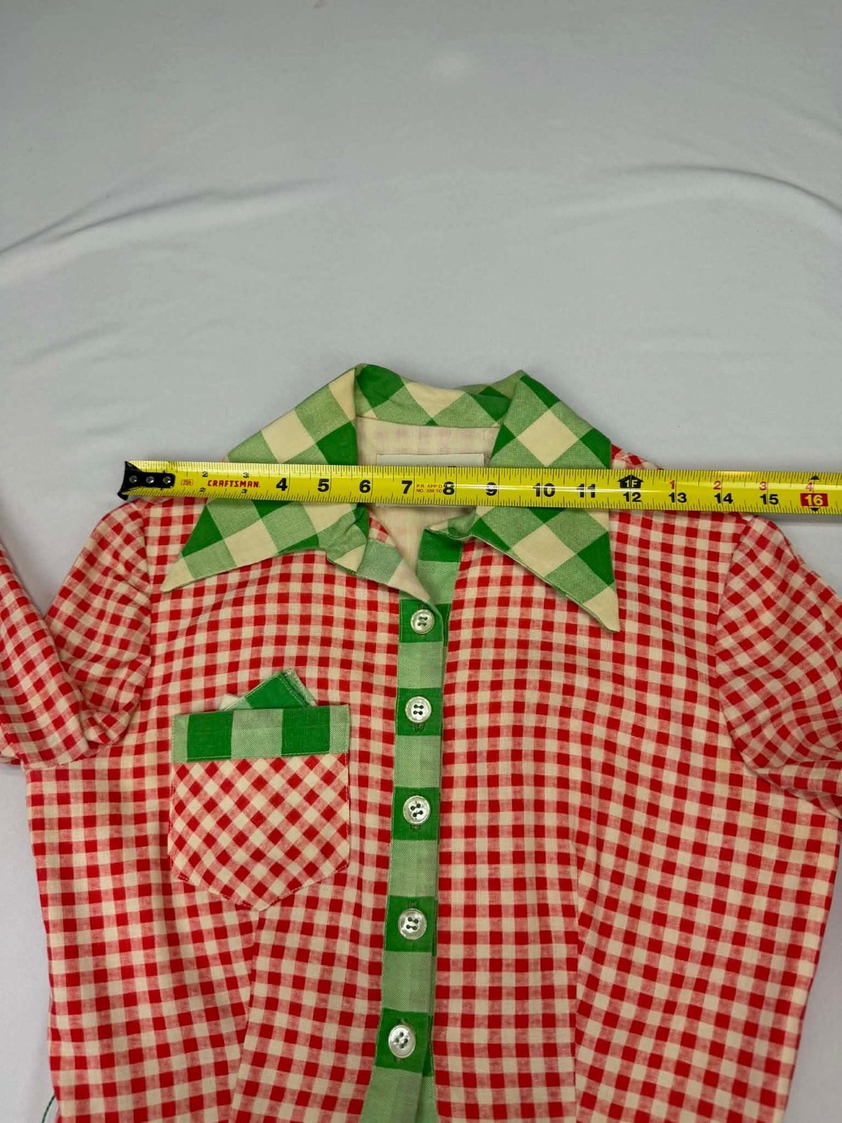 Vintage Oscar de la Renta Boutique Joseph Magnin Gingham Shirt Dress