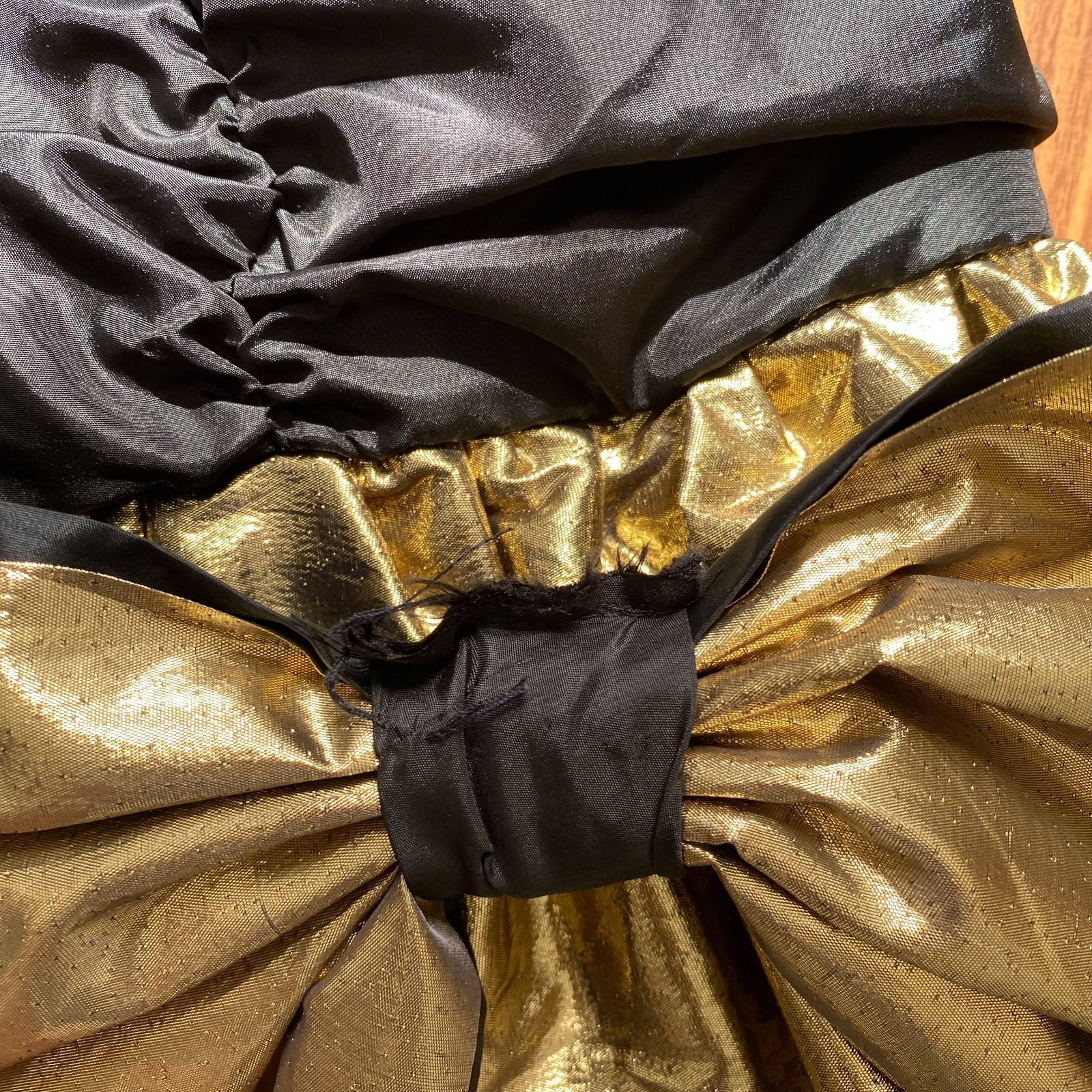 1980s YESSICA Ruffle Prom Party Dress Ruched Taffeta Cocktail Retro Tiered EU 40