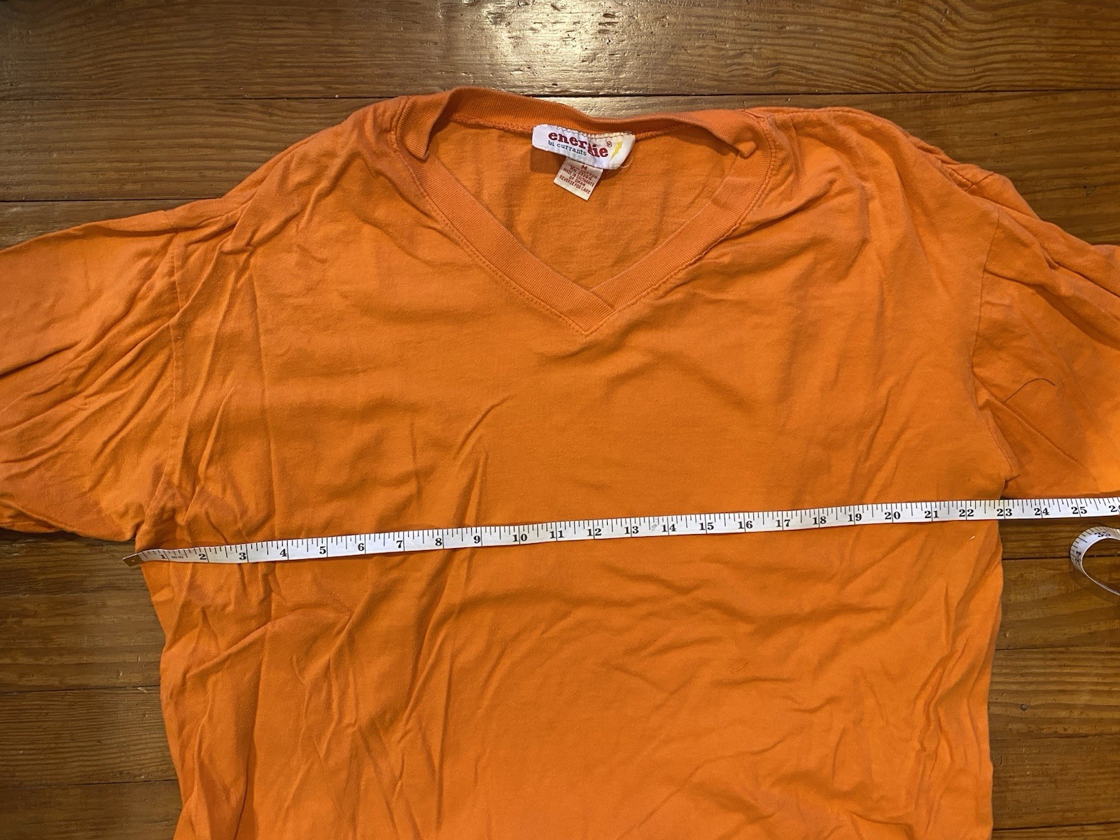 Vintage 80s Women’s energie bi currants Medium Orange Cropped Shirt