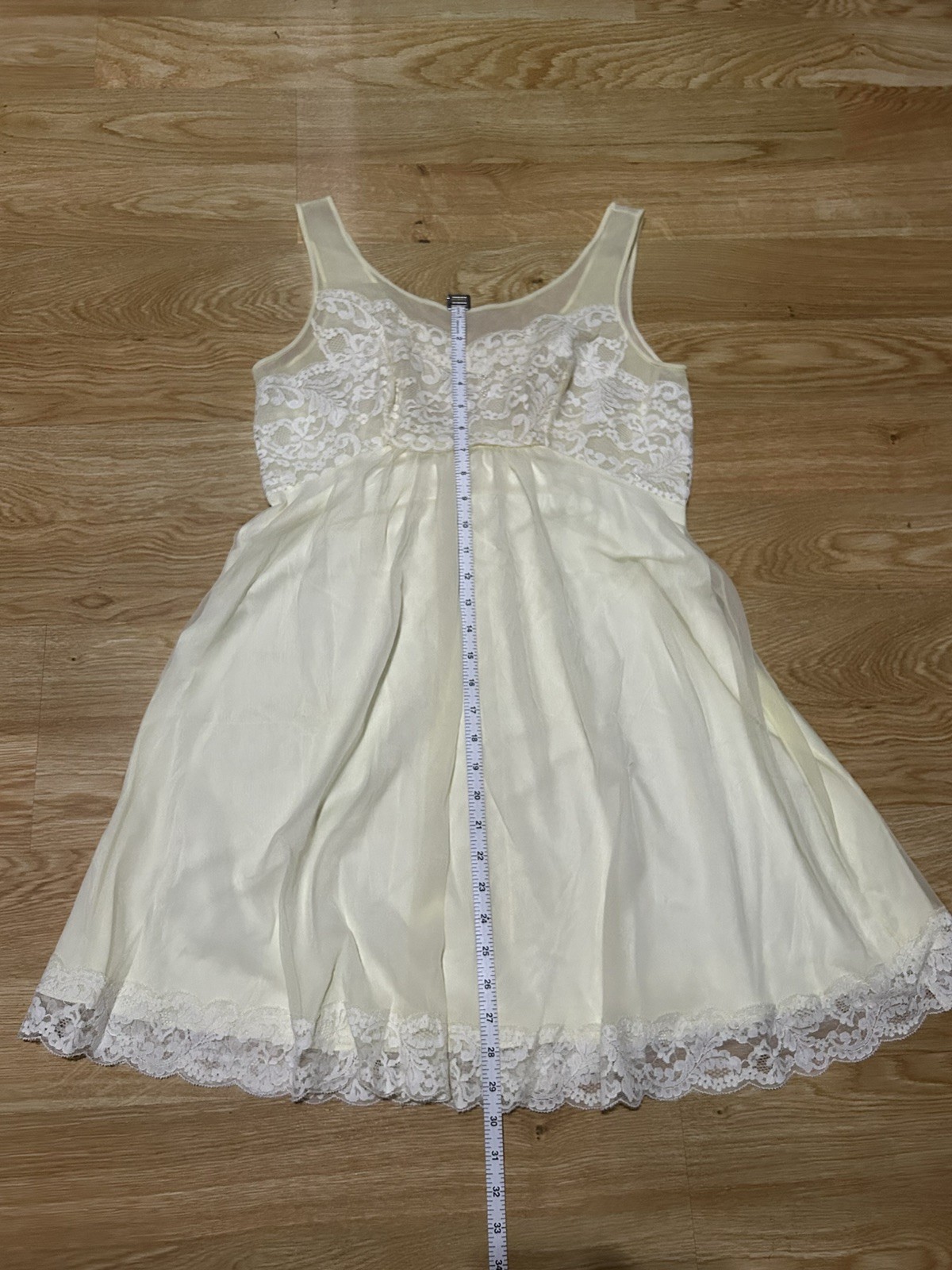 1960’s Shadowline Vintage Nightgown Dress Lingerie ~ Butter Yellow