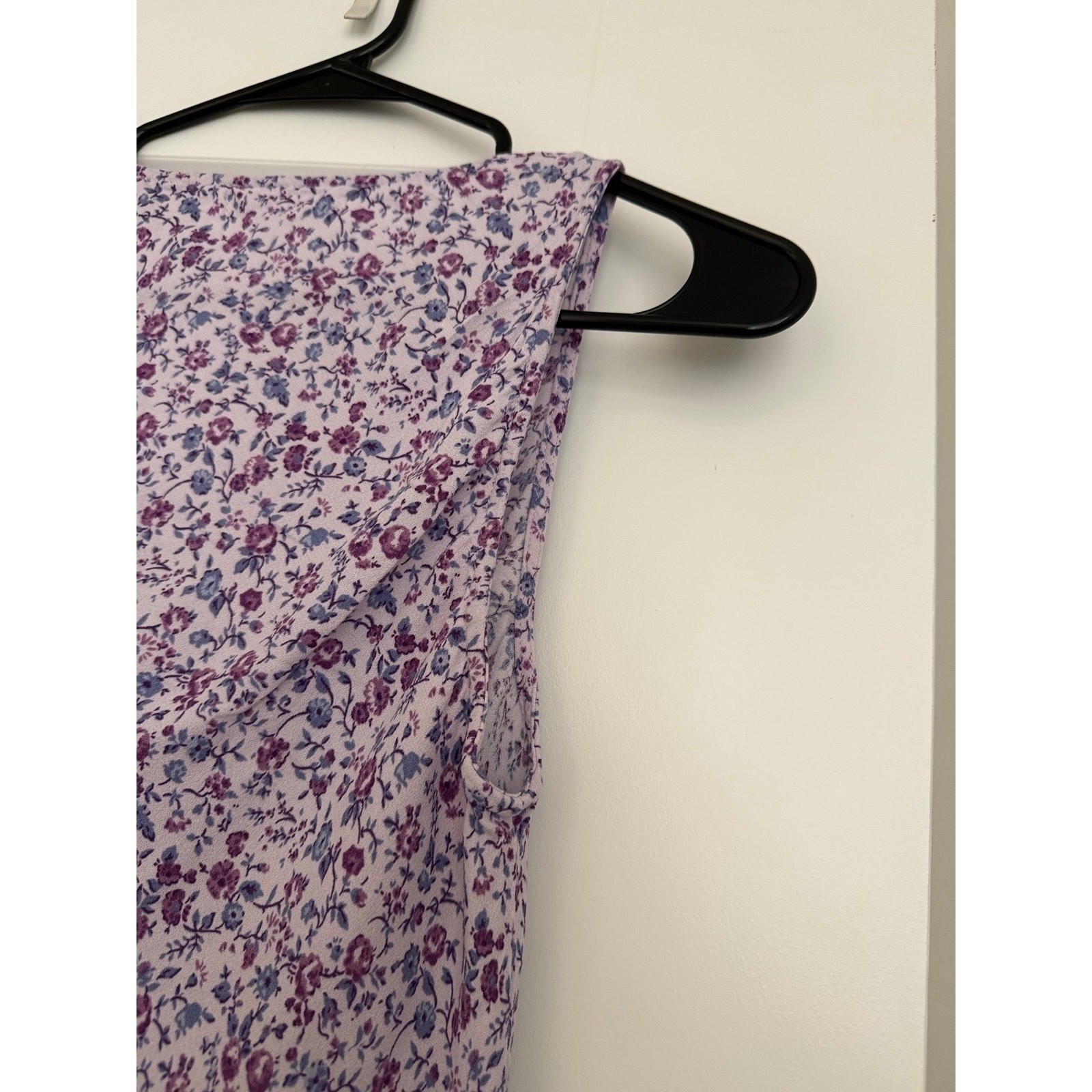 Reformation Calix Mini Dress Womens Small Lavender Floral V-Neck Sleeveless USA