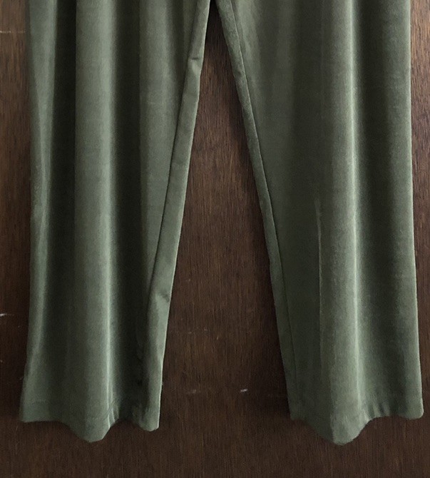 Womens Size L Green Polyester Spandex Stretch Studio Works 30 Inseam Pants 1980s
