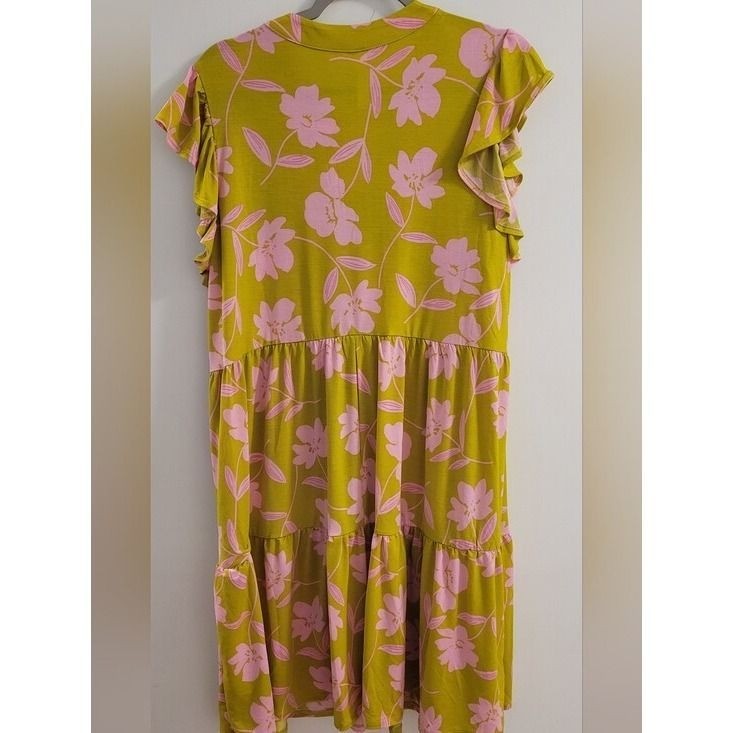 Dear Scarlett „Lizzy” V Neck Floral Tiered Ruffle Dress Size 2x