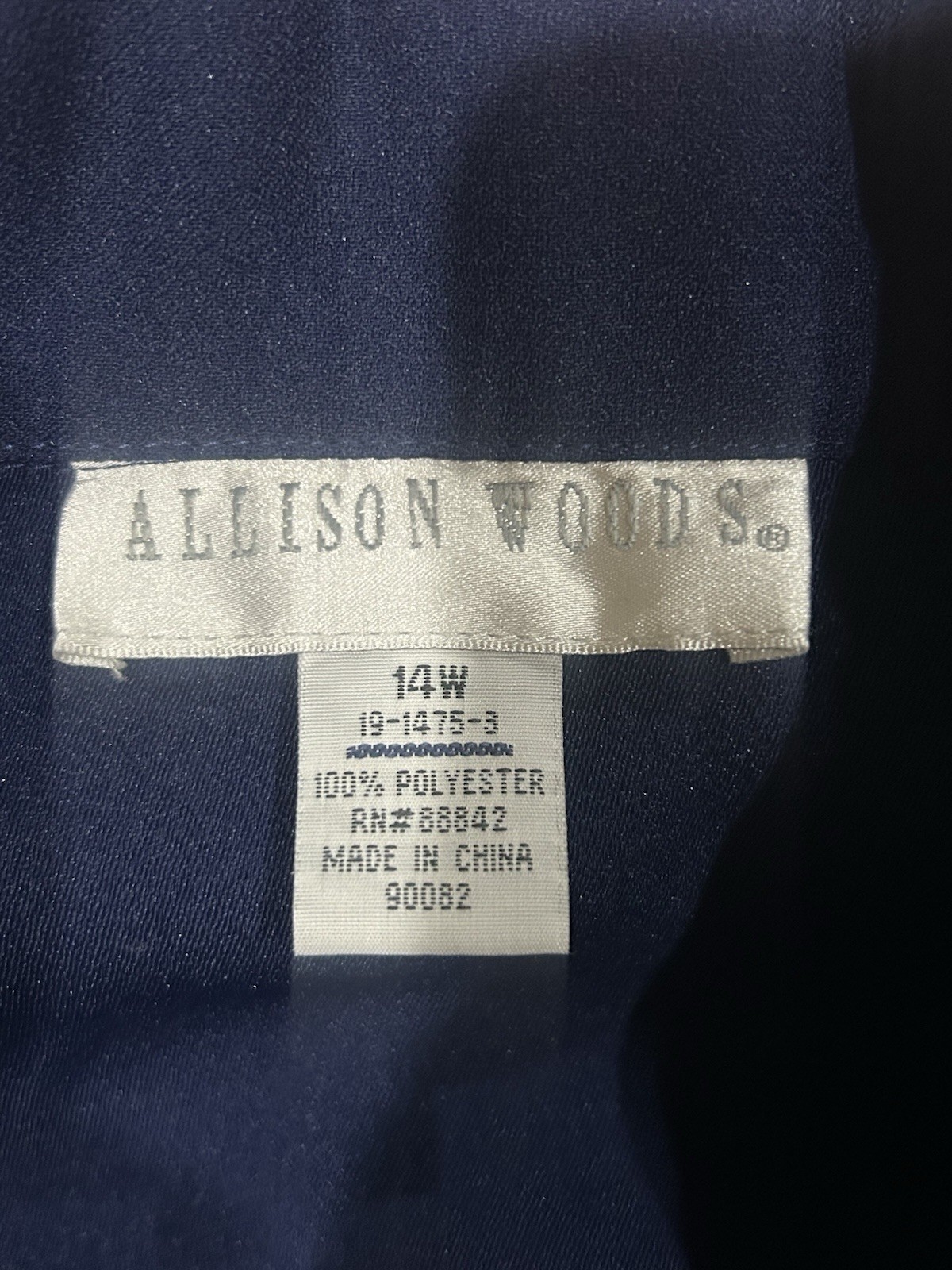 Vintage Blue Shirt Dress Allison Woods Size 14