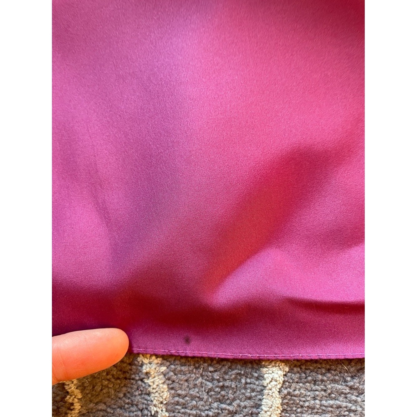 Vintage Handmade Ruffled Maxi Dress Magenta Full Skirt Size 4