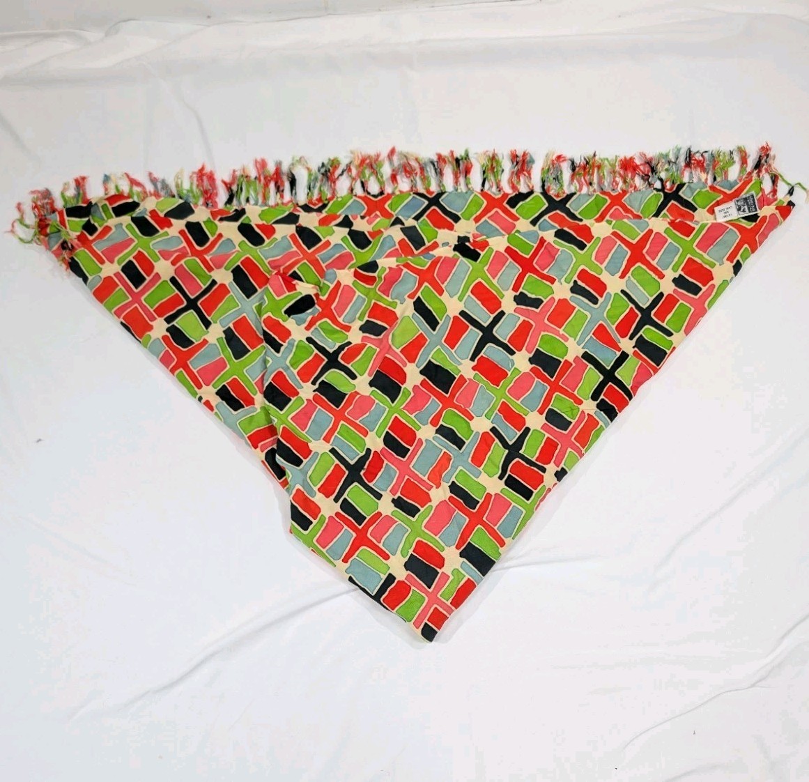 Vtg Buster N Bogi Multicolored Beach Cover Up Convertible Dress Scarf 68×44″