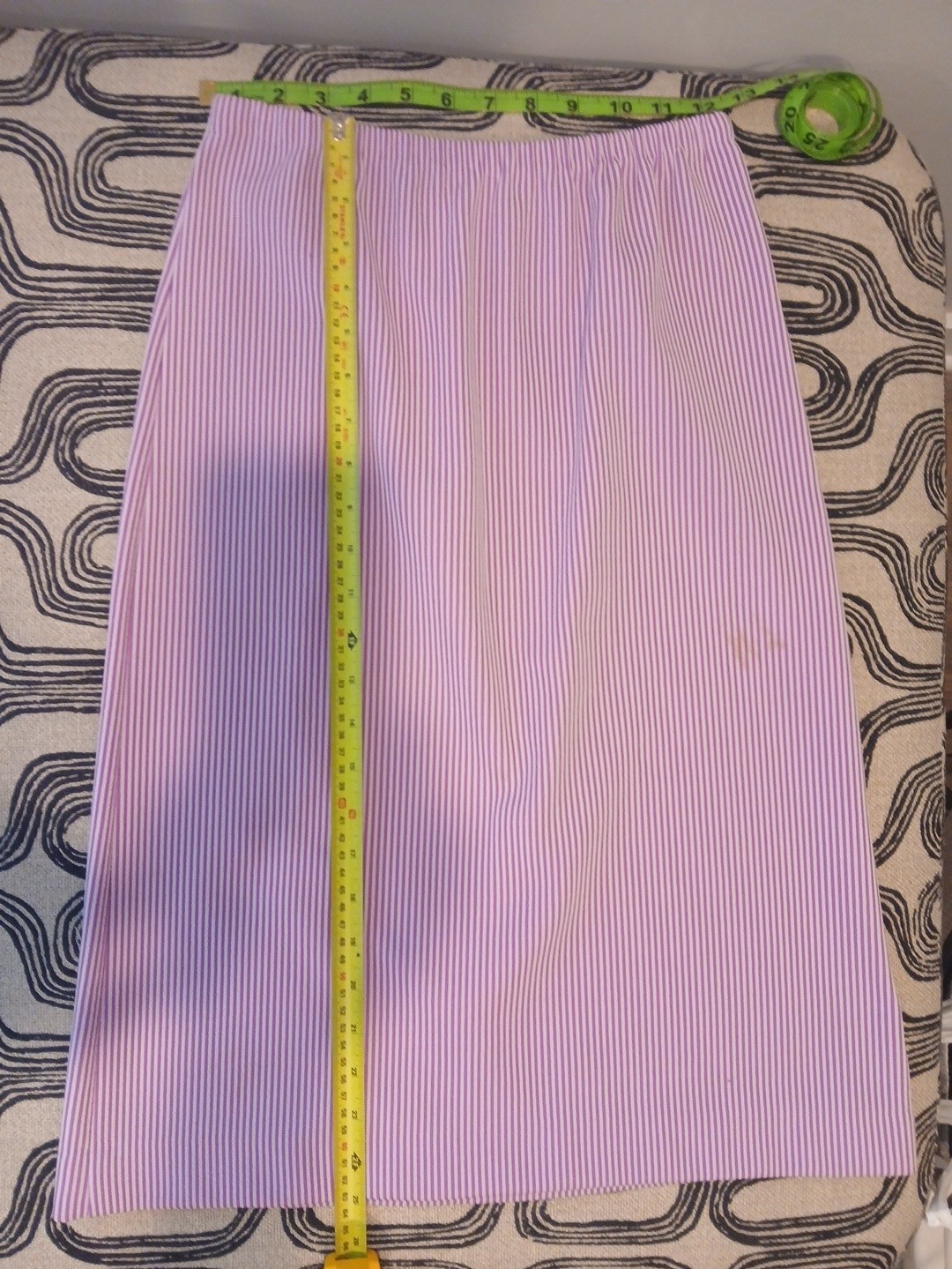 Women’s Vintage Purple/White Pinstripe Button-Down Jacket w/ Matching Skirt. M