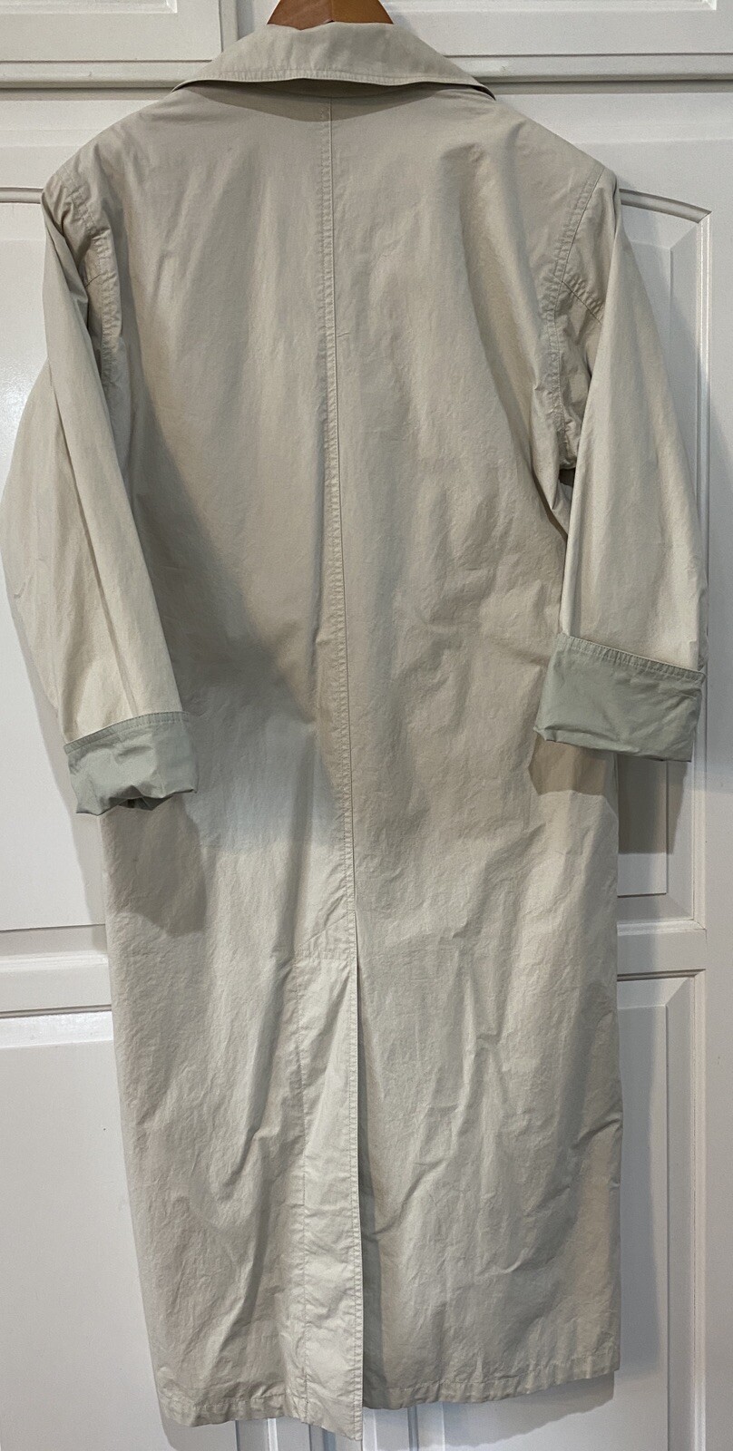 Vintage Eddie Bauer Rain Coat Trench Coat Jacket Beige & Sage Women’s S/P