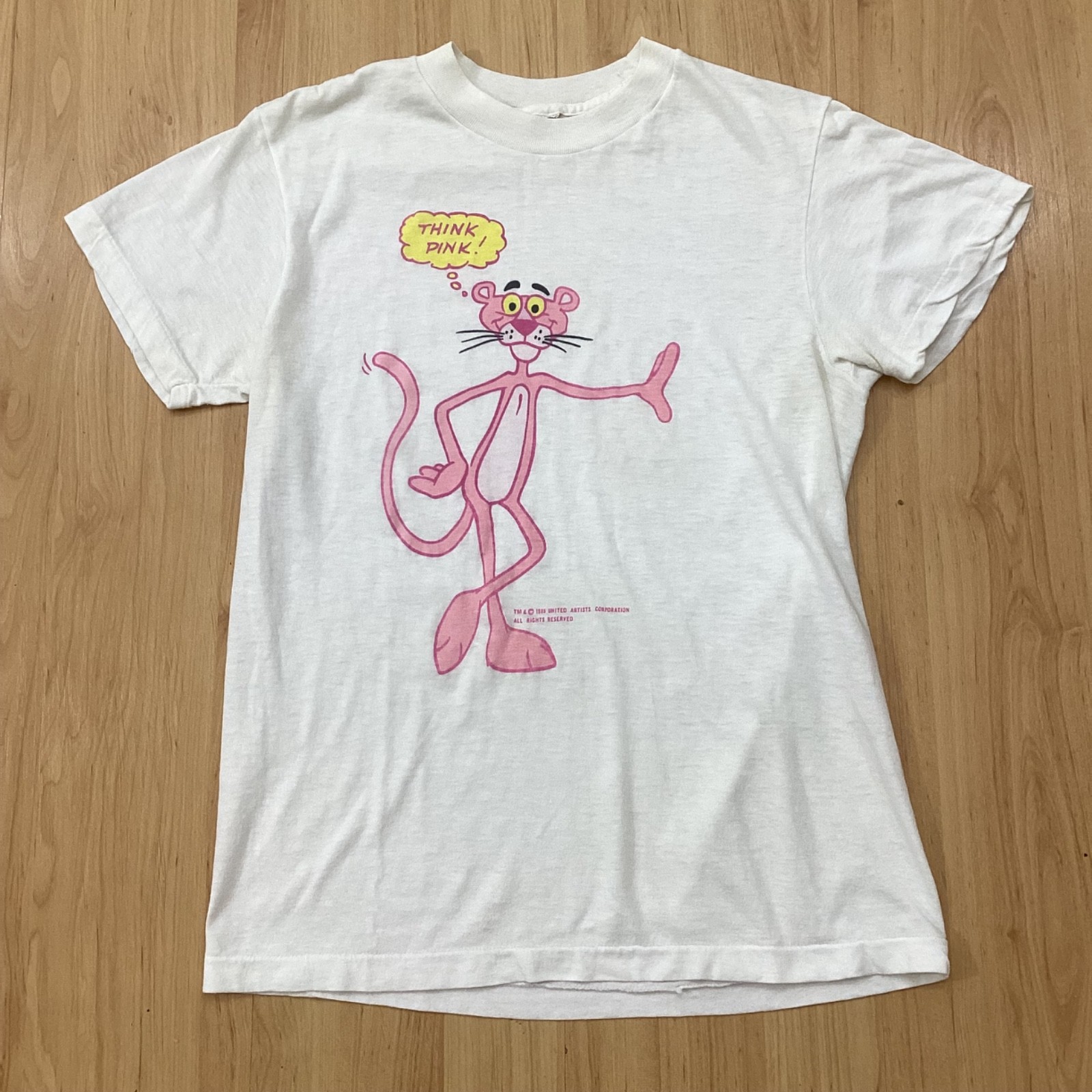 Vintage 80’s 1985 Pink Panther United Artists T Shirt Tee Single Stitched