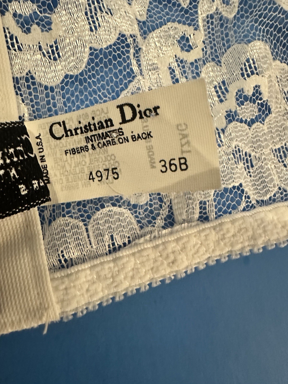 Christian Dior Intimates Vintage White Lace Bustier Corset – 36B