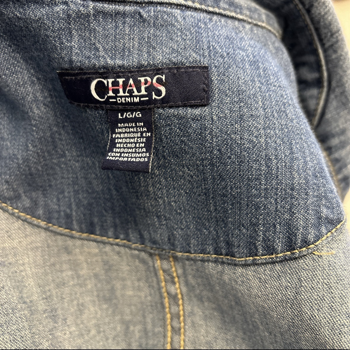 Chaps denim vest