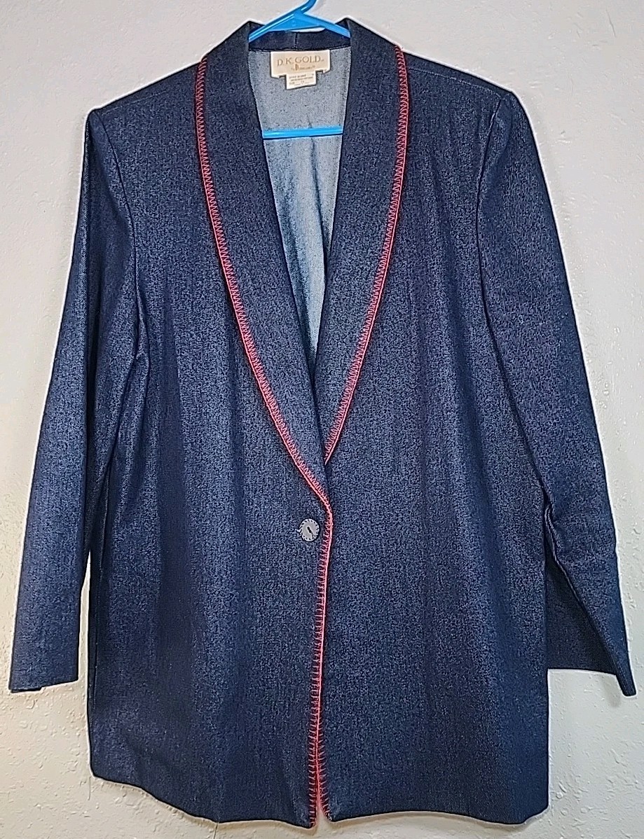 Vintage 80s-90’s Denim DK Gold by Donnkenny Womens Jacket blazer Size 12