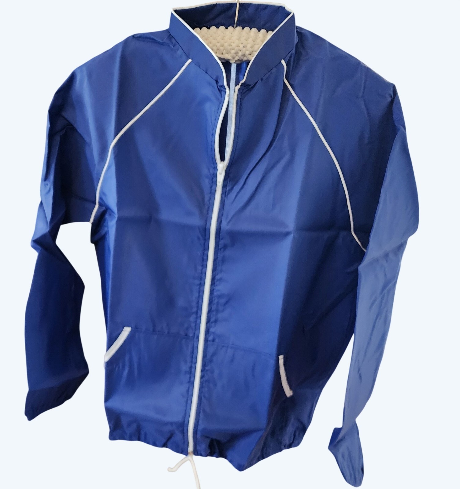 Vtg New Avon Skipper Jacket Blue Windbreaker Sz S-M Nylon Lightweight USA-Made