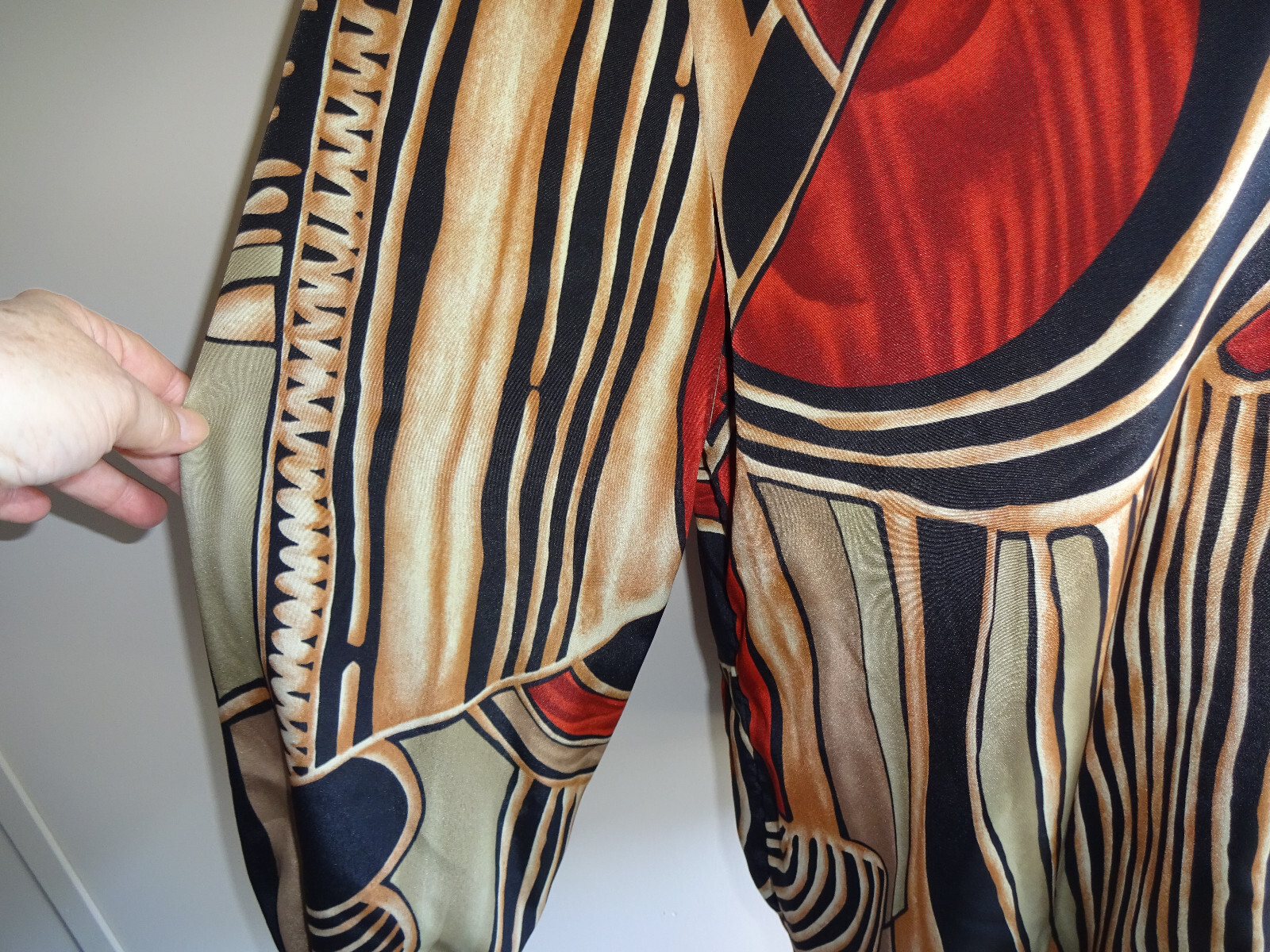 Womens Vintage 1980s 1990s Anastasia Jacket XL Red Black Brown Lined Pockets USA