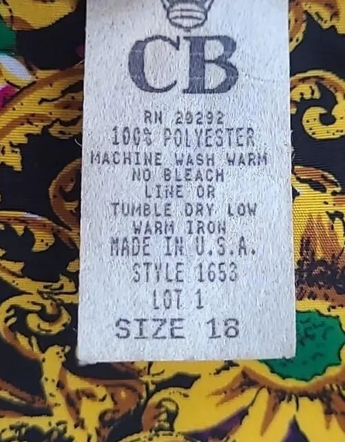 Vtg CB New York Women Size 18 Multicolor Blazer W/Pocket Square Made In USA