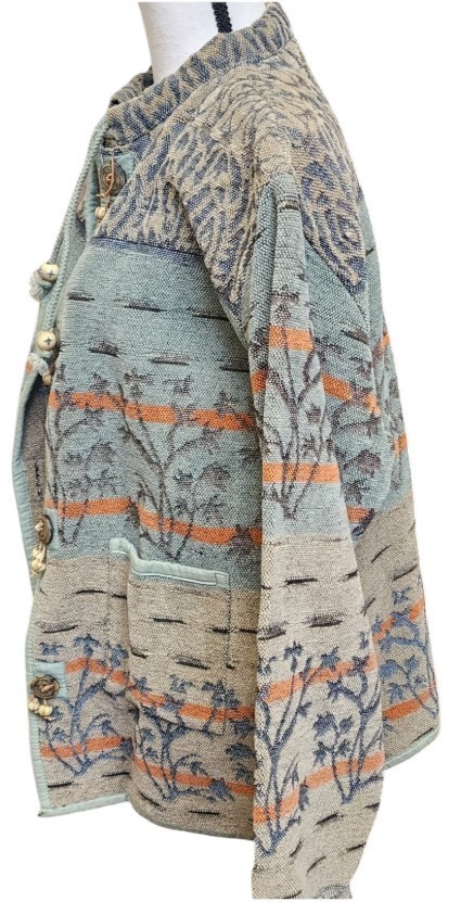 Flashback Vintage Tapestry Jacket Y2K 90’s Size XL Mandarin Collar