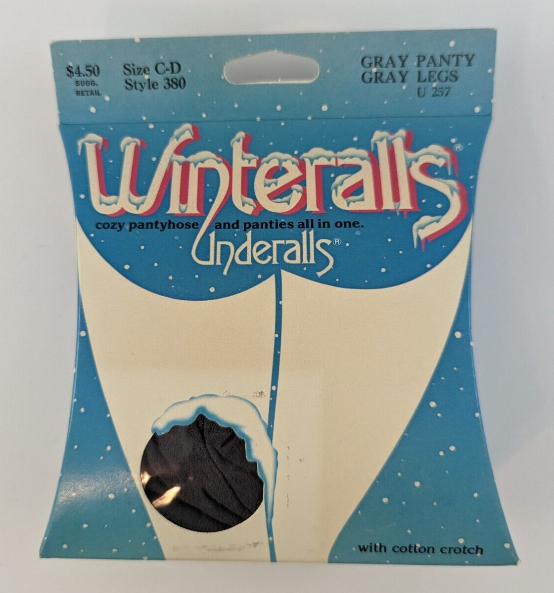 Vintage 1985 Winteralls Pantyhose Gray Size C-D Style 380 NOS