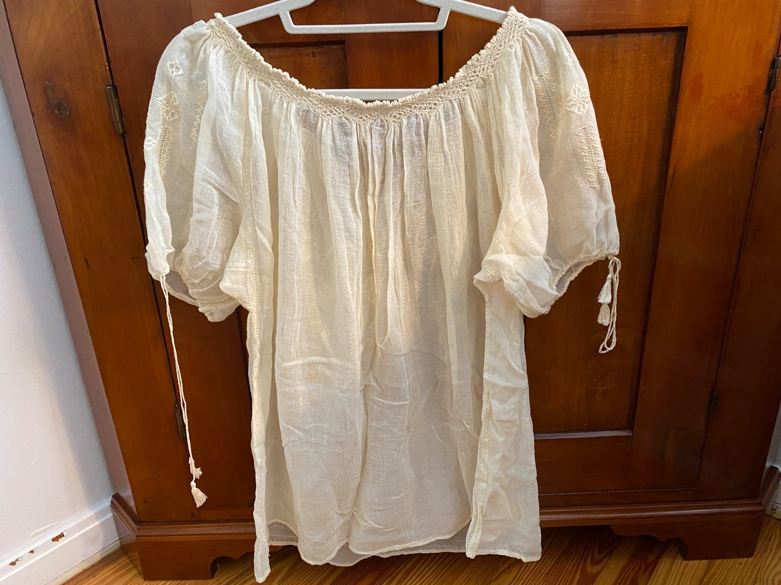 Antique Clothing Lot HANDMADE Peasant Blouses Baby Dress Apron Embroidered