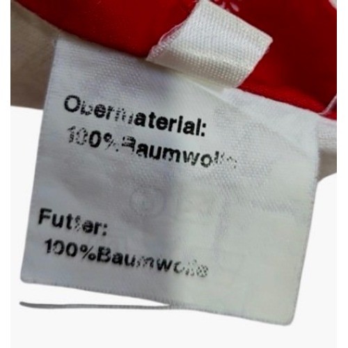 German Dirndl Inspired Dress Size 40 Red Floral Cotton Alpine Cottagecore