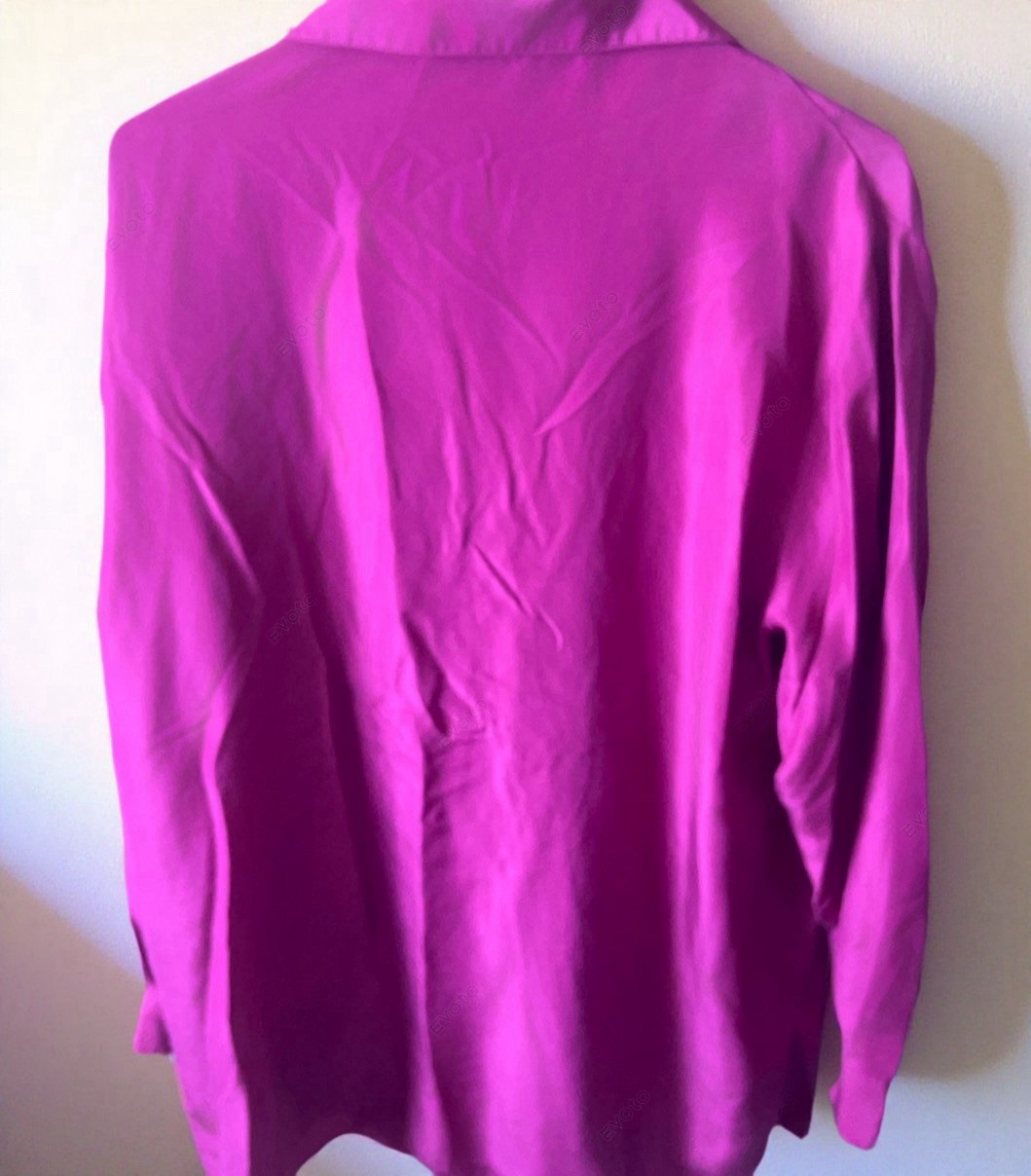 Vintage DVF Pink Button Down Silk Blouse. Large
