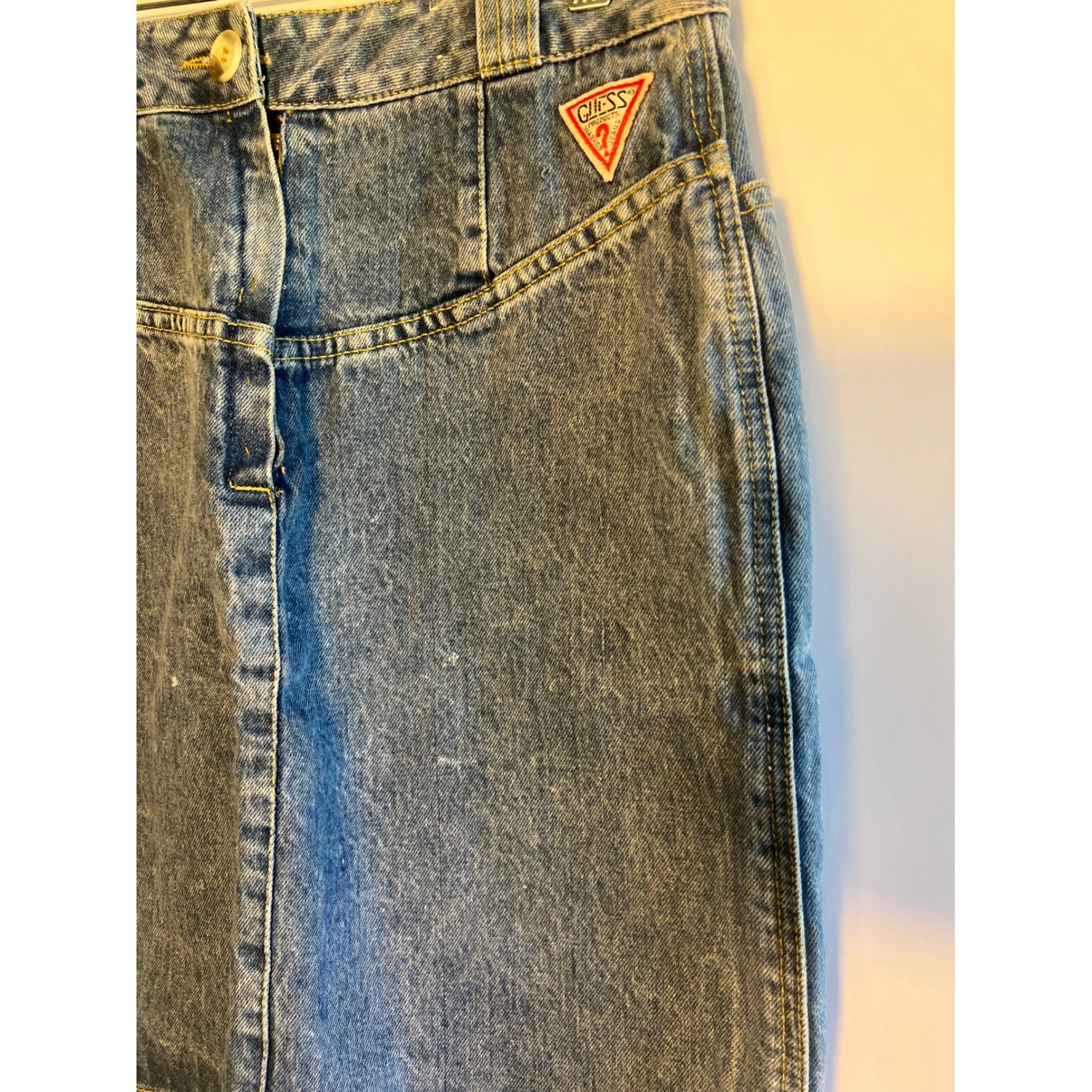 Vintage 80s Guess by George’s Mariana Denim Skirt Medium Wash Streetwear Size 30