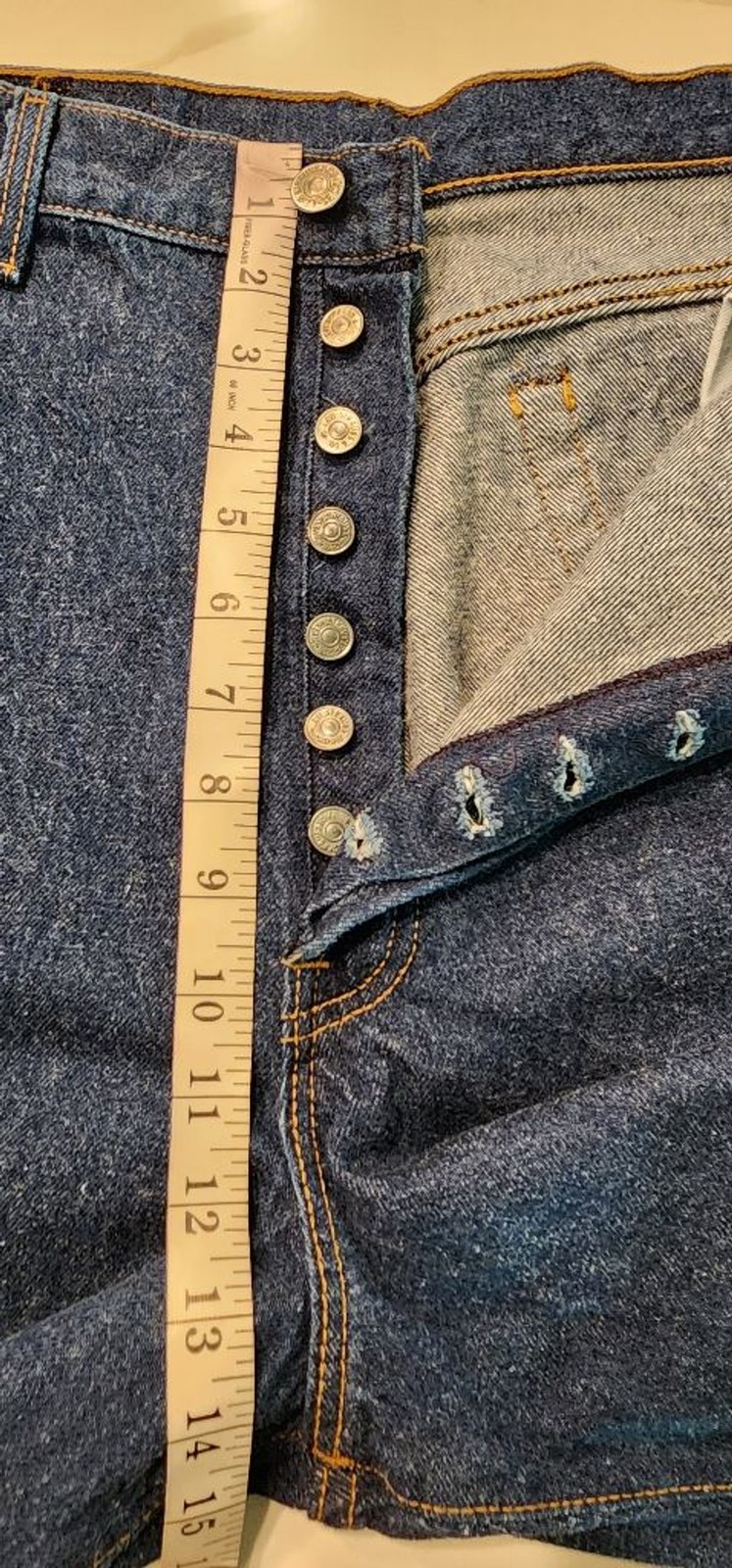 Vintage Levi’s Button Fly High Waist Jeans Made USA 501 Style Selvedge Denim 24