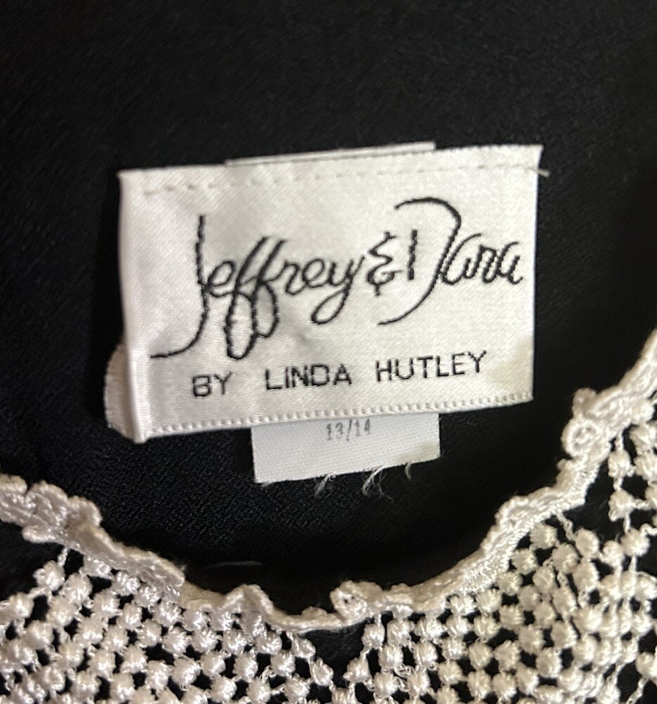 VTG Jeffrey And Dara Jumper Romper, Vintage Women’s Size 13/14 Black White Lace