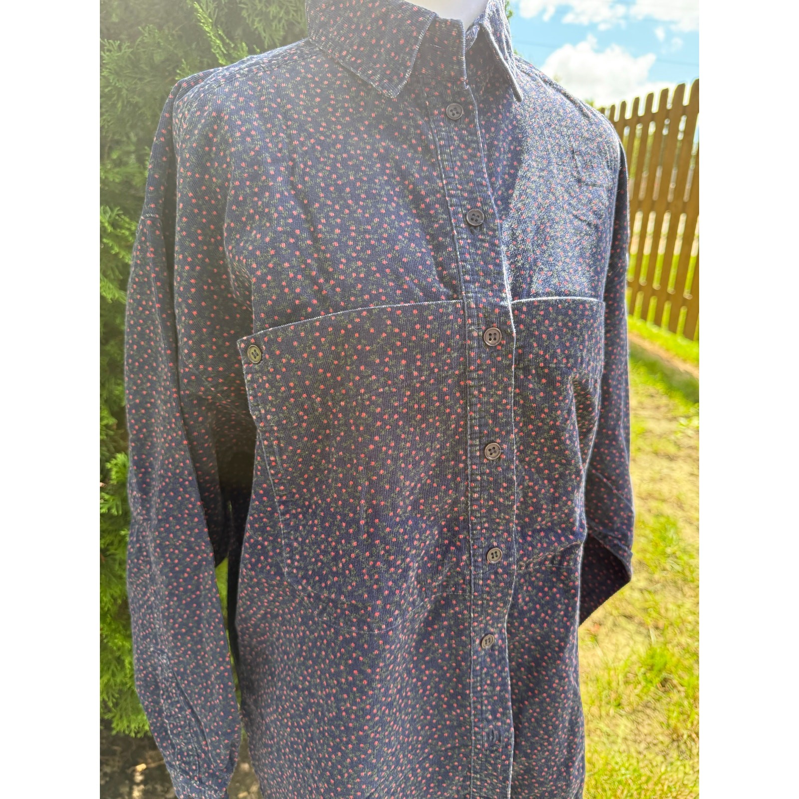 Sportables Corduroy Button Down Size Medium 90’s Cottagecore