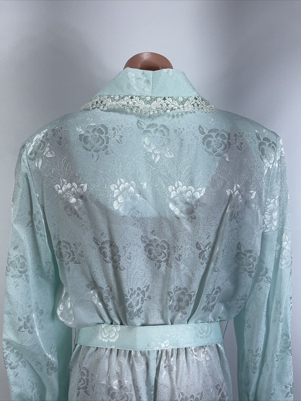 Vintage Victoria Morgan Floral Dress Secretary 80s NOS Belted Shiny Cottagecore