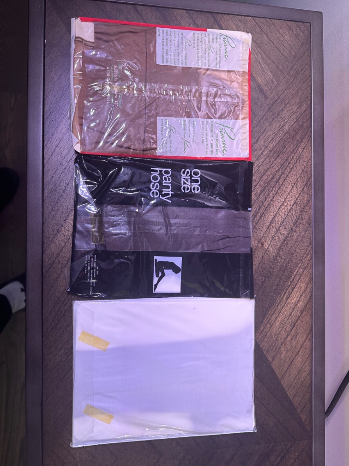 Vintage lot 3 pantyhose-Primrose, Moderne, One Size, NOS 1950s 1960s 1970s