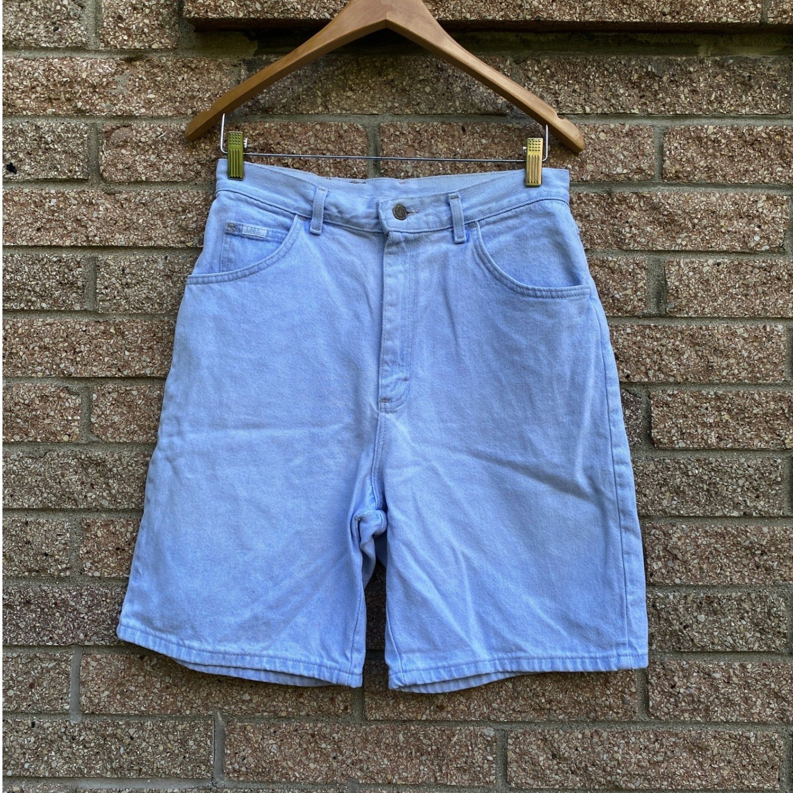 Vintage 1990s High Waisted Jorts Light Wash Denim Mom Shorts 12 Western Western