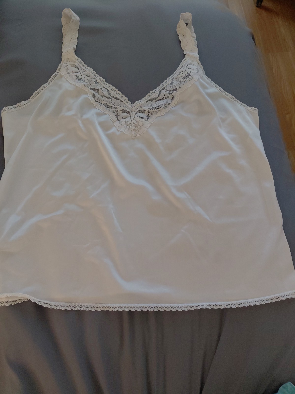 Vintage Camisole White Vanity Fair with Stretch Straps