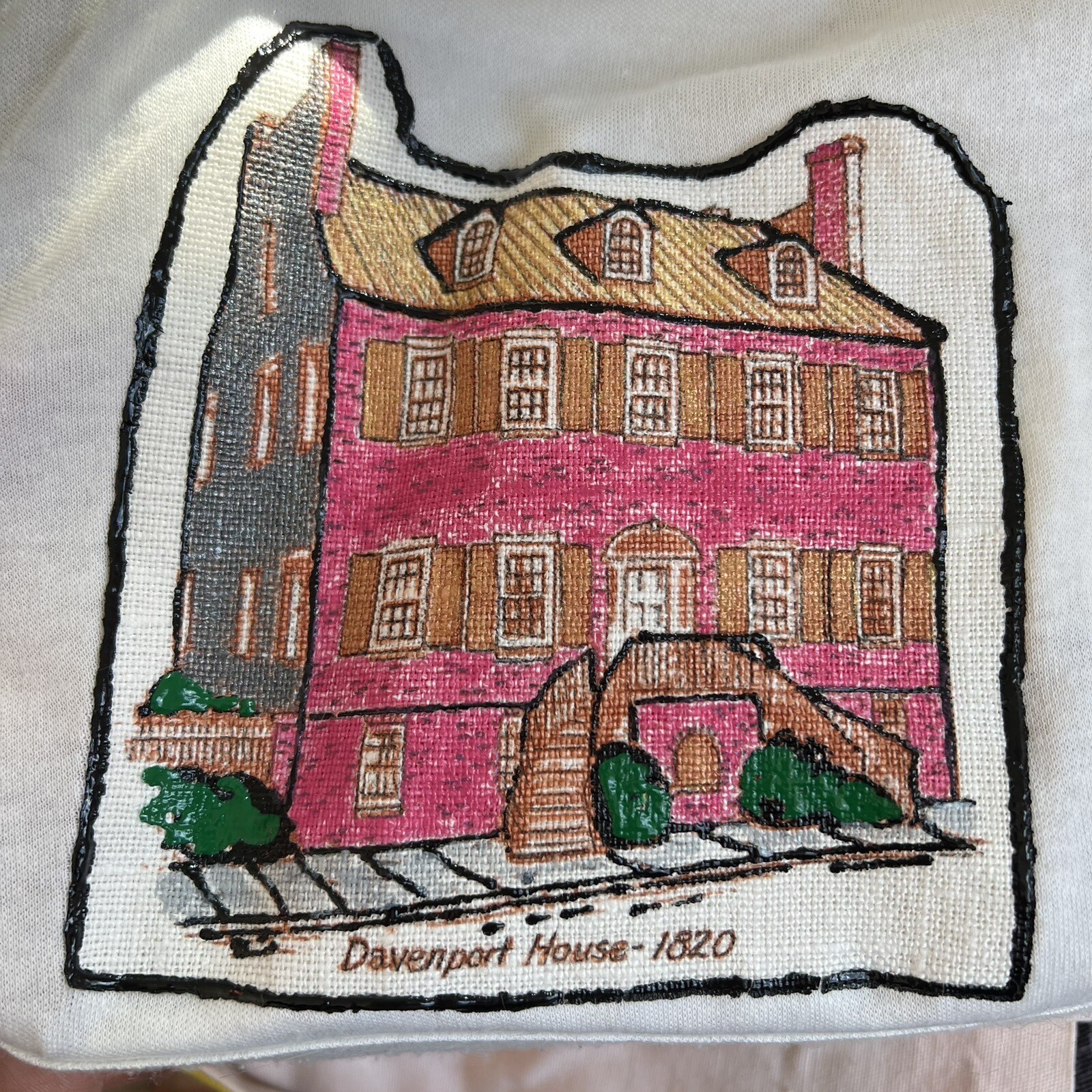 Vintage Savannah Georgia Historic Homes Handmade Circle Skirt Novelty 1990s
