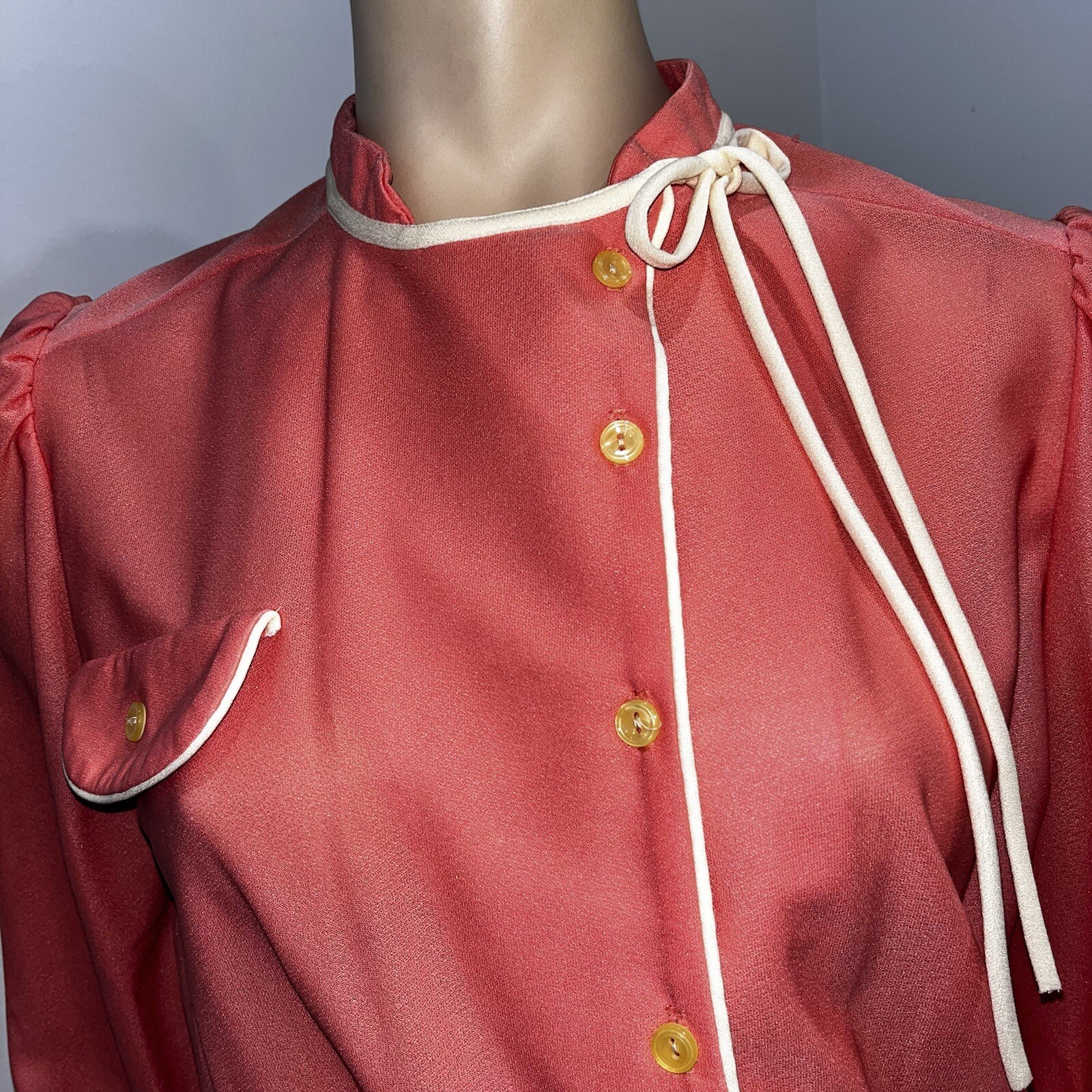 Vintage Sears The Fashion Place Belted Pleated Dress 1970s Size 14