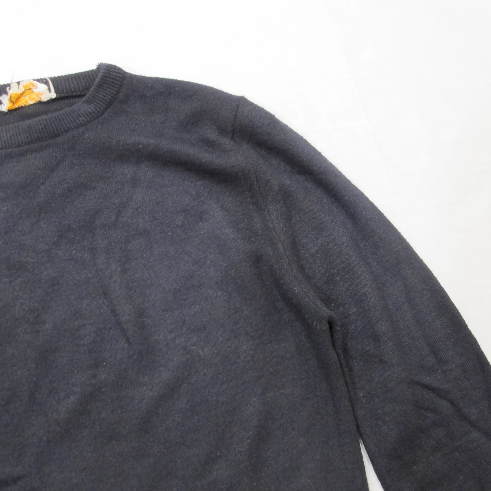 Vintage Featherknits Sweater Womens Small Black Mod 60s Acrylic Minimalist Basic